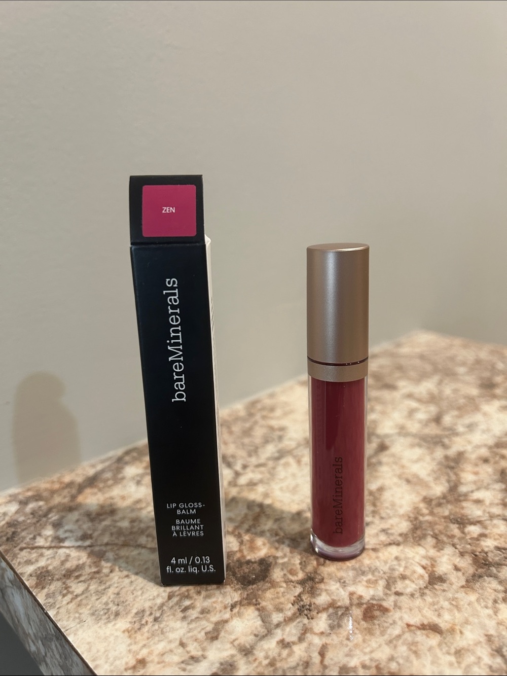 bareMinerals Zen Lip Gloss-Balm in Deep Berry Pink